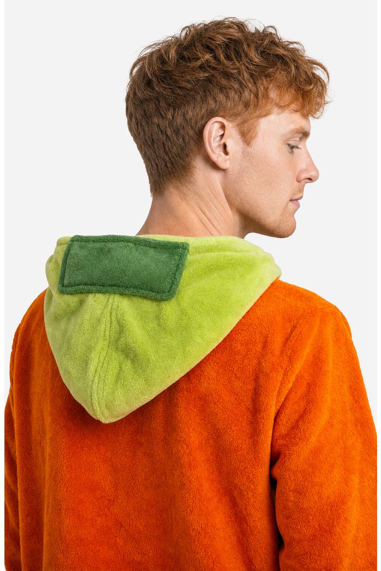 South Park Kyle Fleece Hooded Jumpsuit, Alternate, color, ORANGE