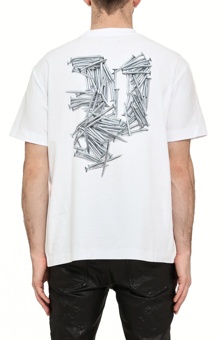 PURPLE BRAND Texture Graphic T-Shirt, Alternate, color, White