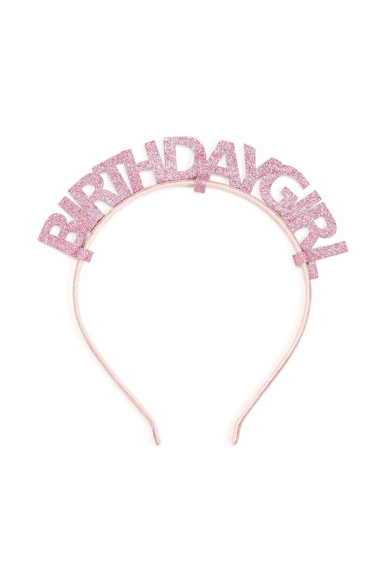 Pink Birthday Girl Headband, Main, color, Pink