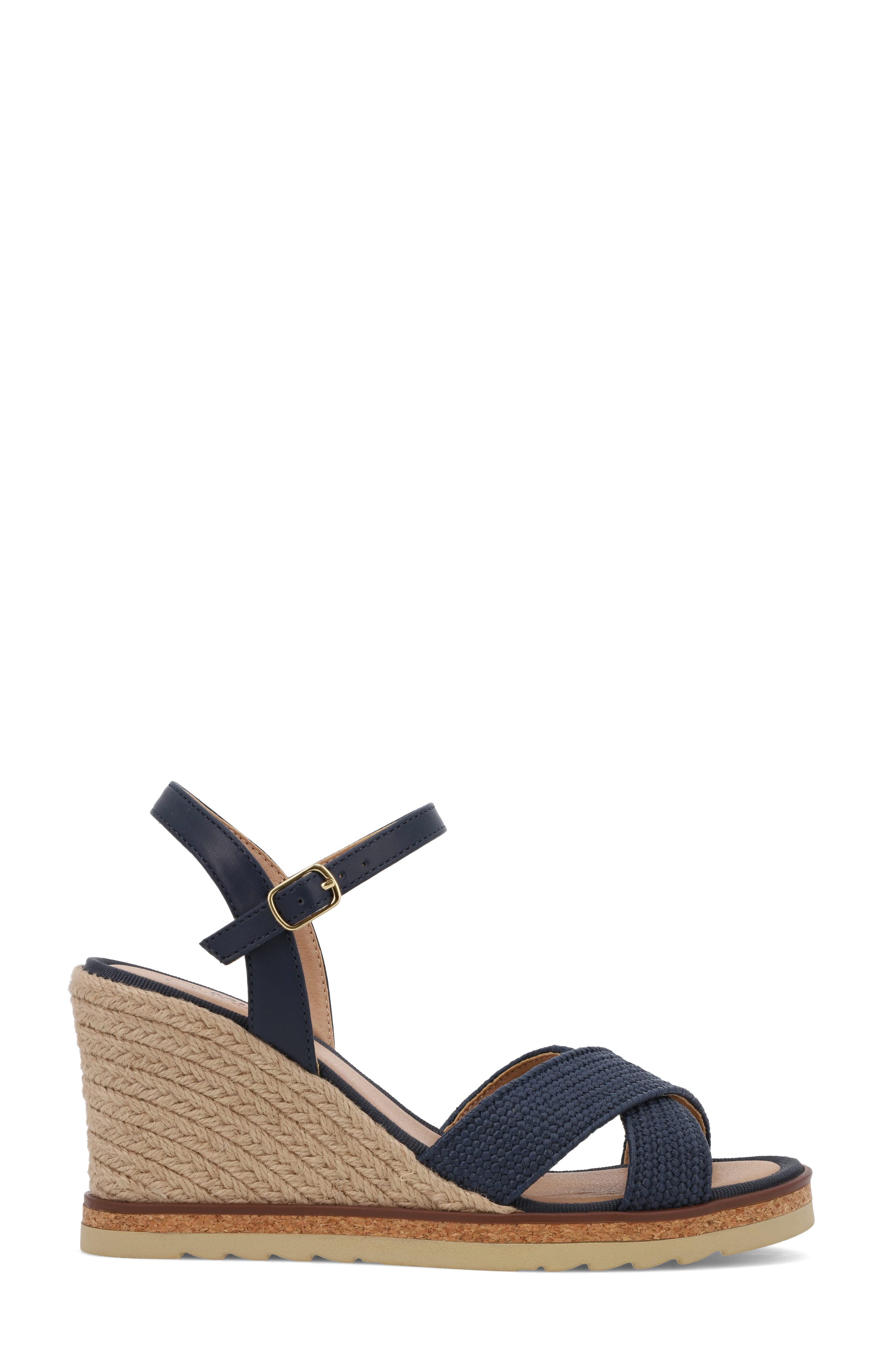 Allisha Espadrille Wedge Sandal, Alternate, color, NAVY