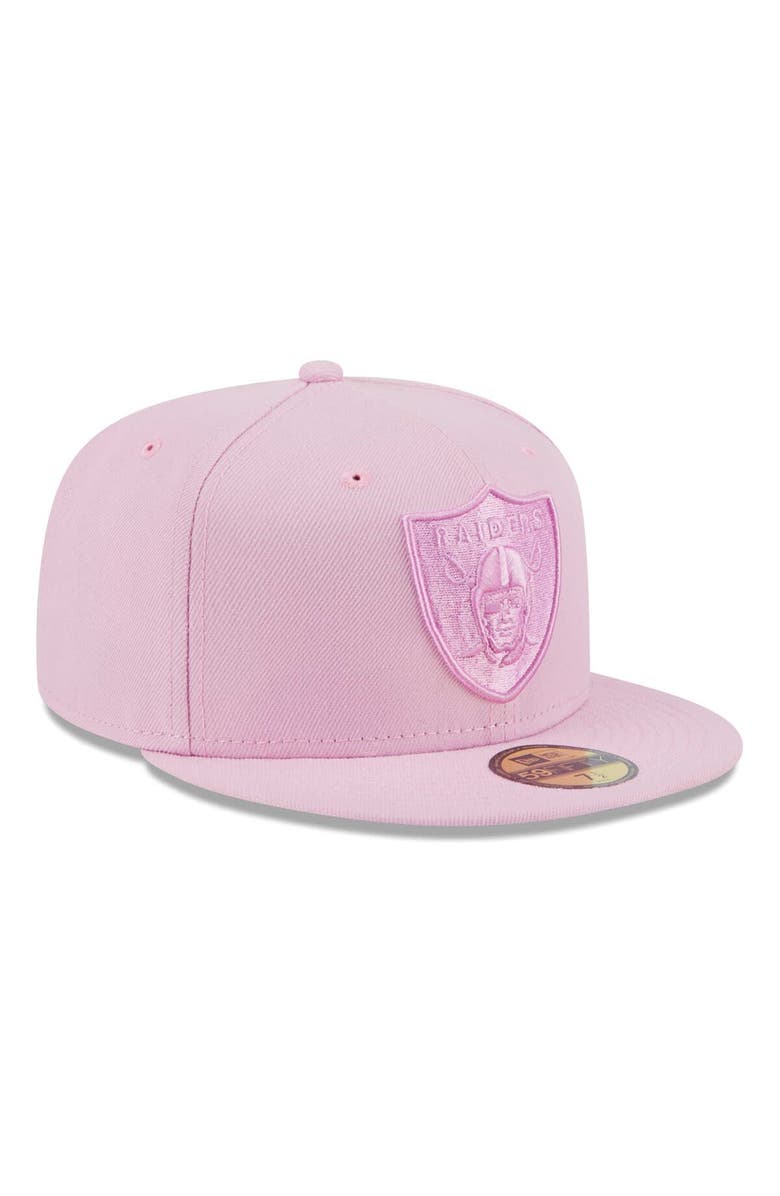 New Era Men's  New Era Pink Las Vegas Raiders Color Pack 59FIFTY Fitted Hat, Alternate, color, 