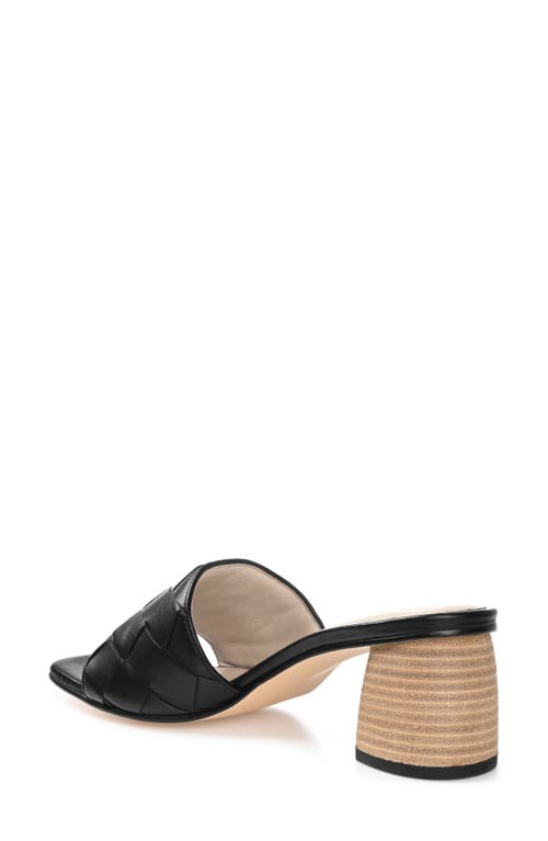 Journee Signature Kellee Woven Leather Sandal In Black