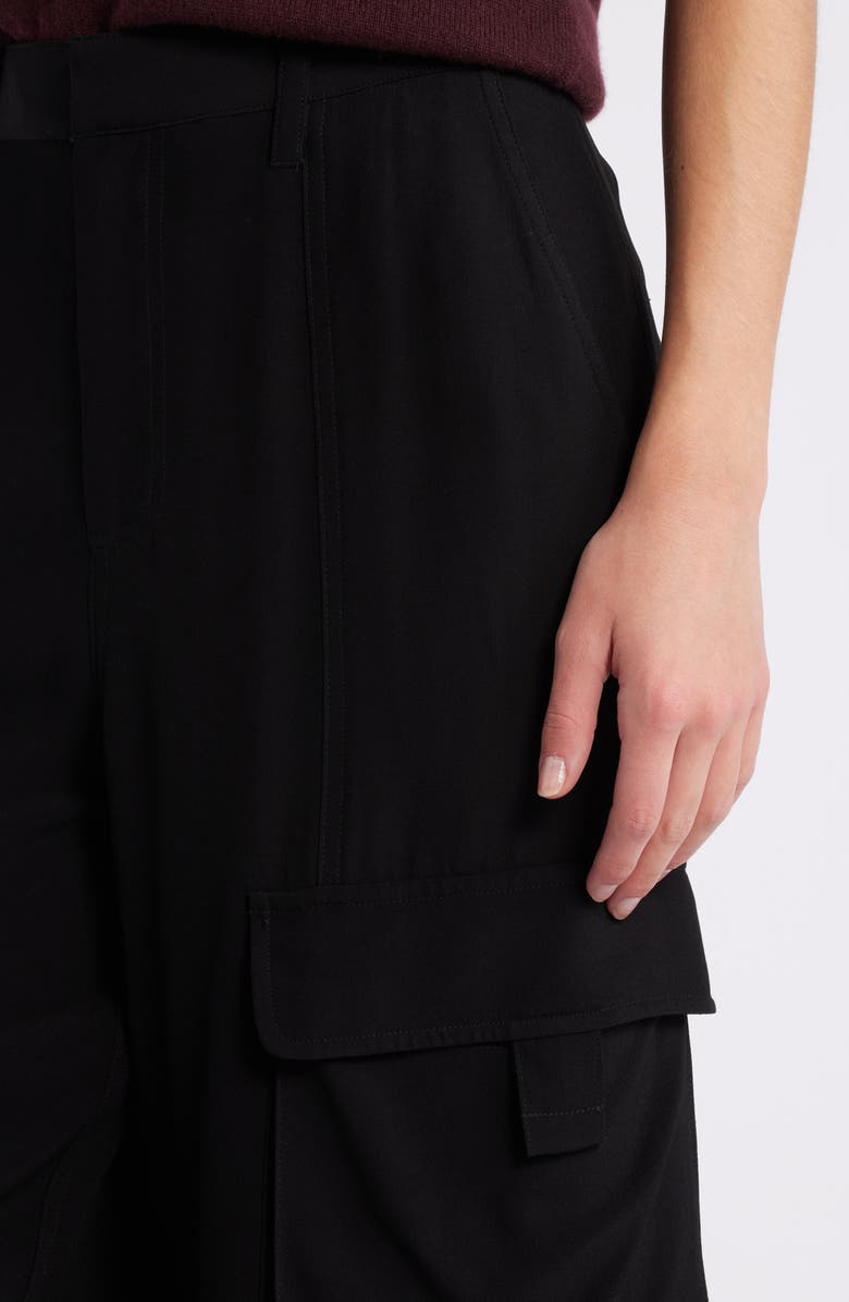 FRAME High Waist Utility Cargo Pants, Alternate, color, Black