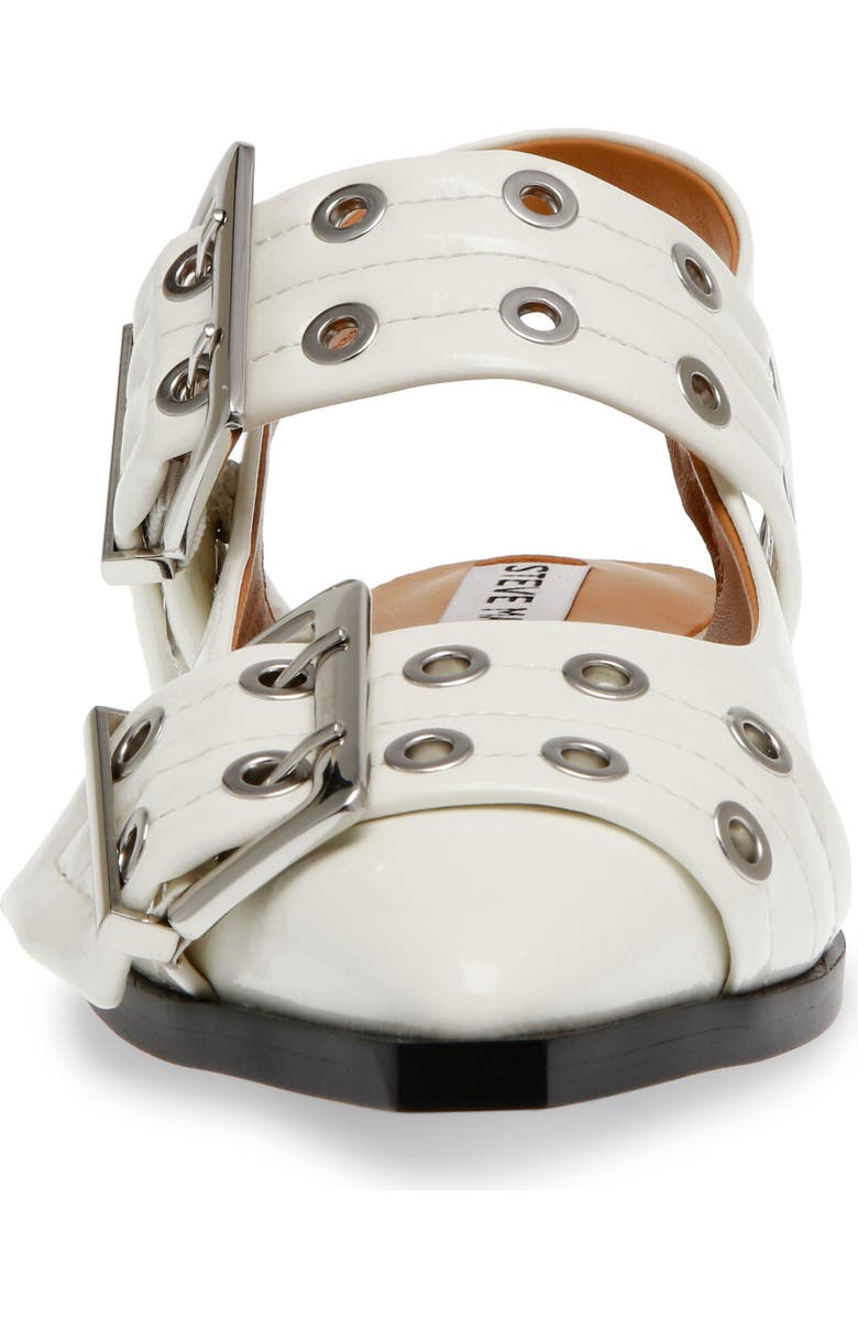 Steve Madden Graya Slingback Pointy Toe Flat, Alternate, color, Wht Patent