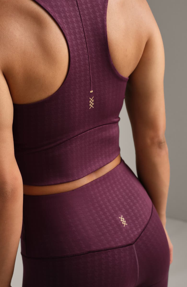 Rhone Revive Longline Sports Bra, Alternate, color, Mulberry Houndstooth