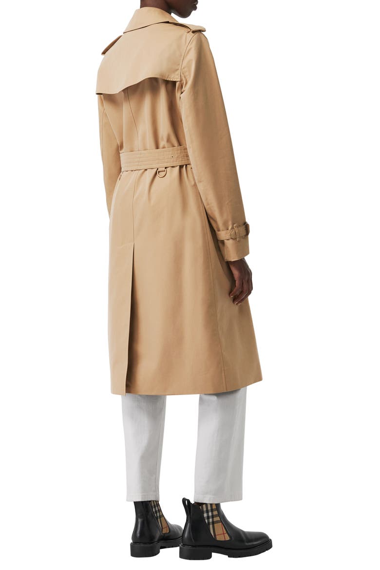Kensington Long Trench Coat, Alternate, color, DARK HONEY
