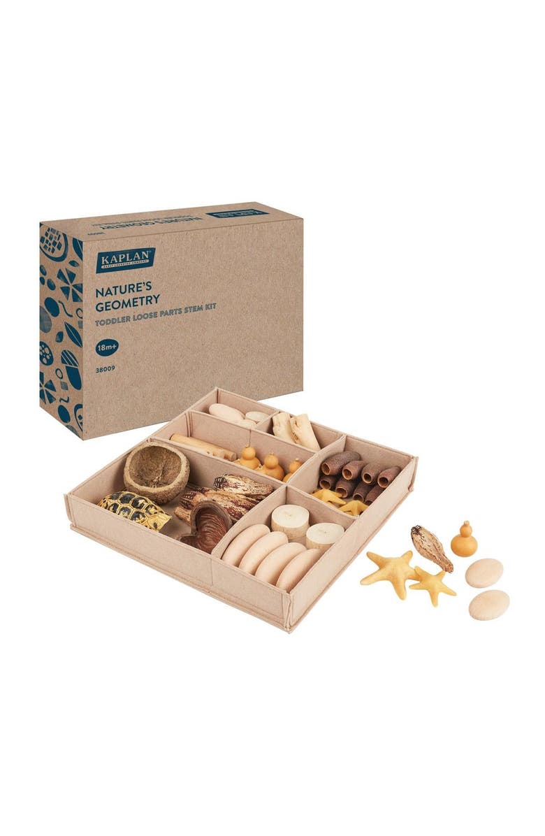 Kaplan Early Learning Company Nature's Geometry Toddler Loose Parts STEM Kit, Main, color, Beige