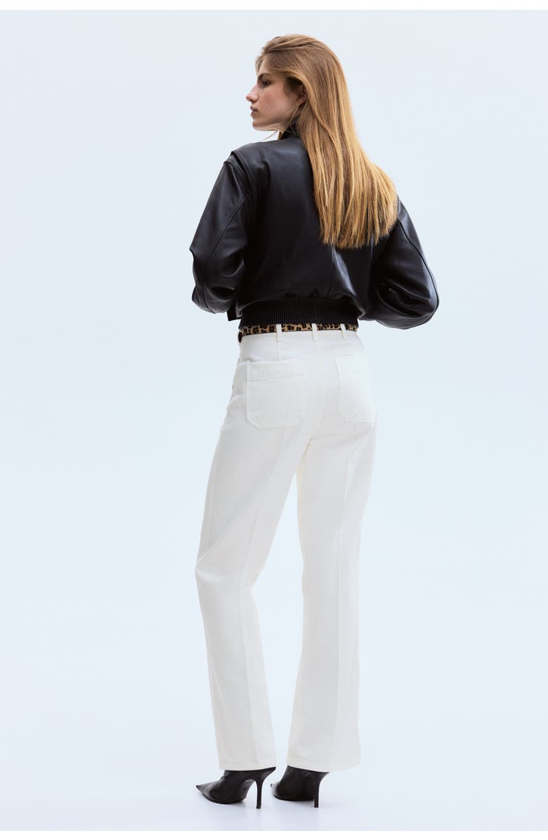 H&M Straight Leg High Waist Jeans, Alternate, color, 