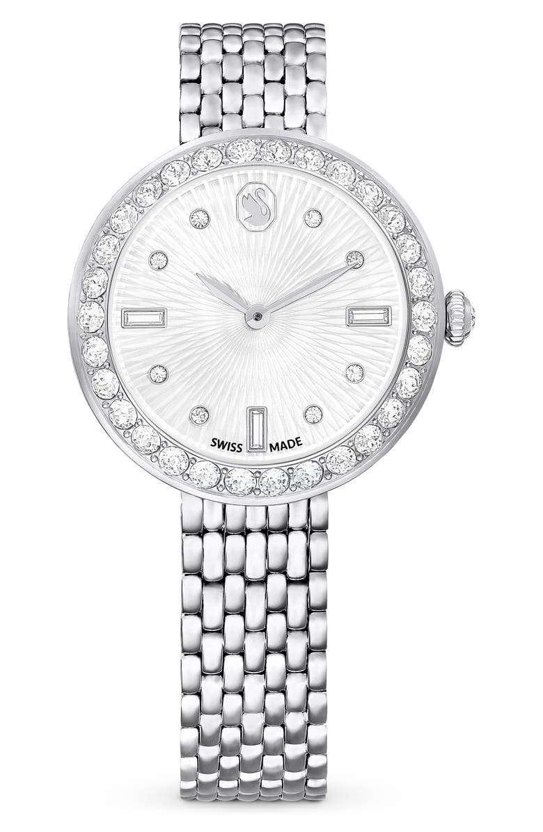 Swarovski Certa Bracelet Watch, 30mm, Main, color, Silver