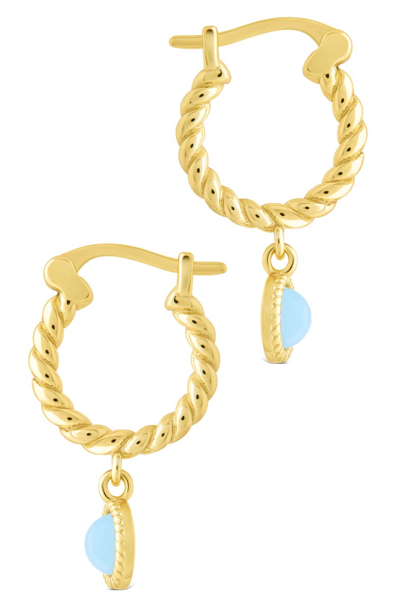 Sterling Forever Susannah Drop Huggie Hoop Earrings, Alternate, color, Gold