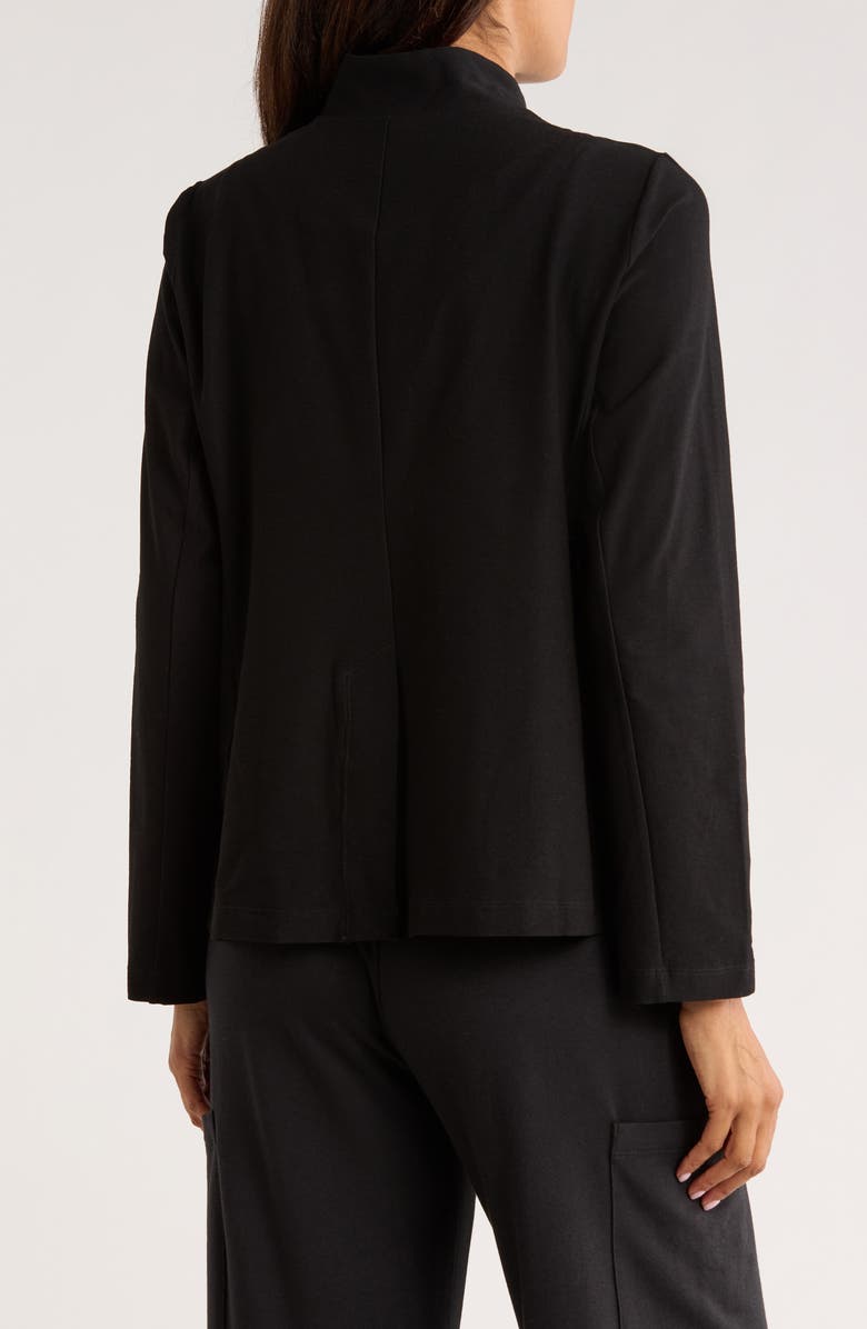 Eileen Fisher Stand Collar Jacket, Alternate, color, Black