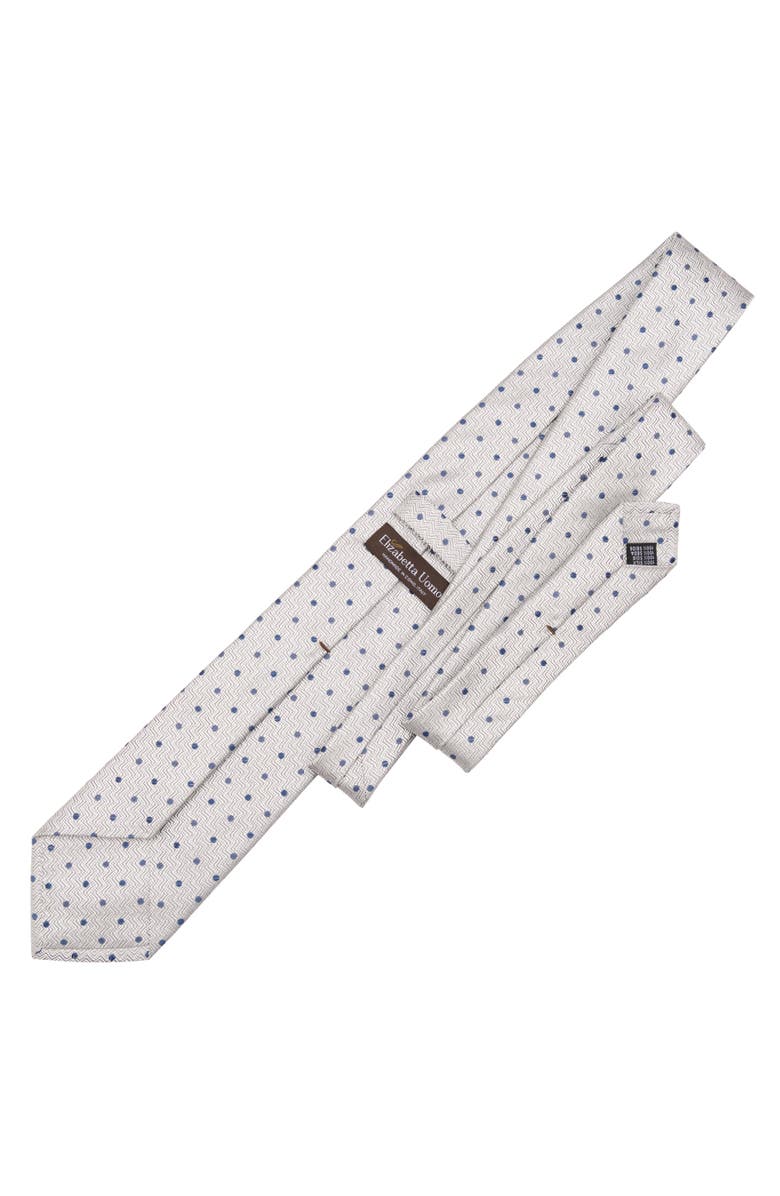 Elizabetta Tiburtina - Extra Long Silk Jacquard Tie for Men, Alternate, color, Silver Grey