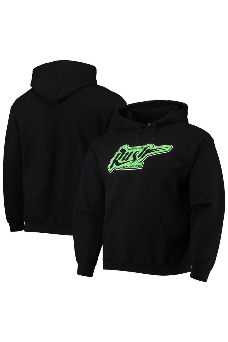 Men's Black Saskatchewan Rush Solid Pullover Hoodie, Main, color, Black