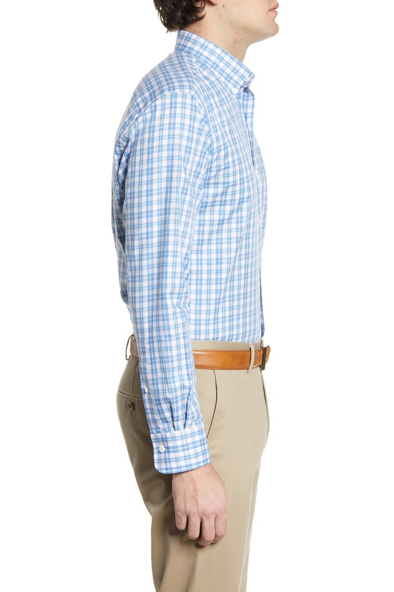 Langley Grand Classic Fit Plaid Button-Down Shirt, Alternate, color, LAKE BLUE
