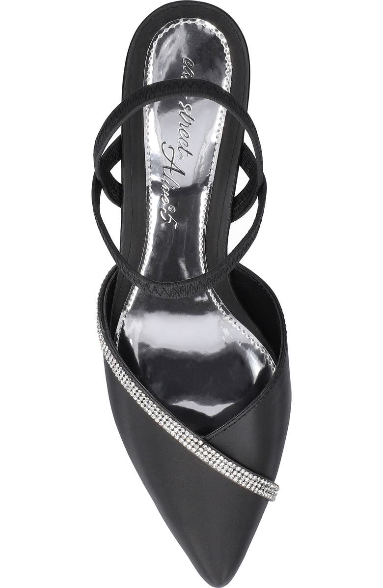 EASY STREET Unna Kitten Heel Pump, Alternate, color, Black Satin With Stones