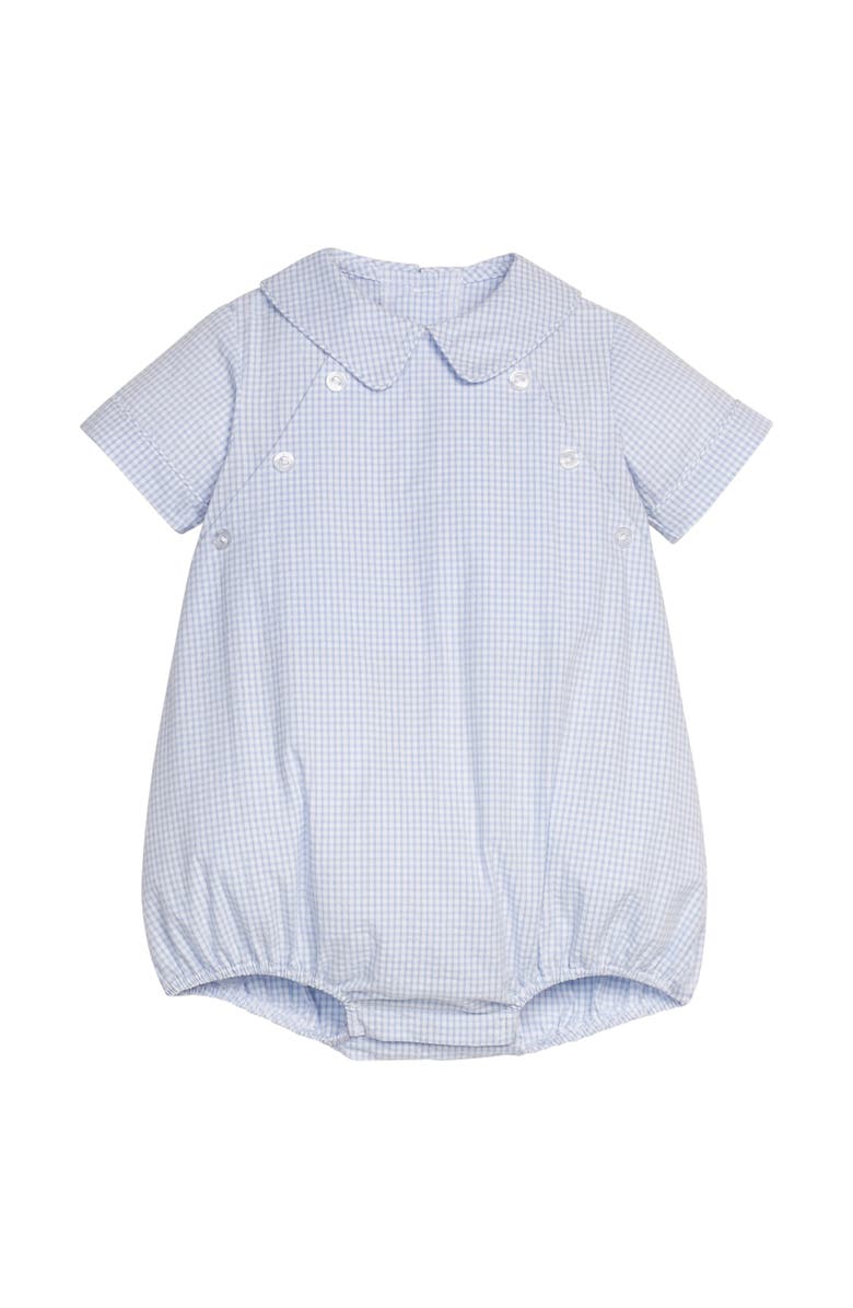 Little English Cotton Walker Bubble, Main, color, Light Blue Seersucker Gingham