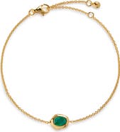 Monica Vinader Odyssey Green Onyx Chain Bracelet