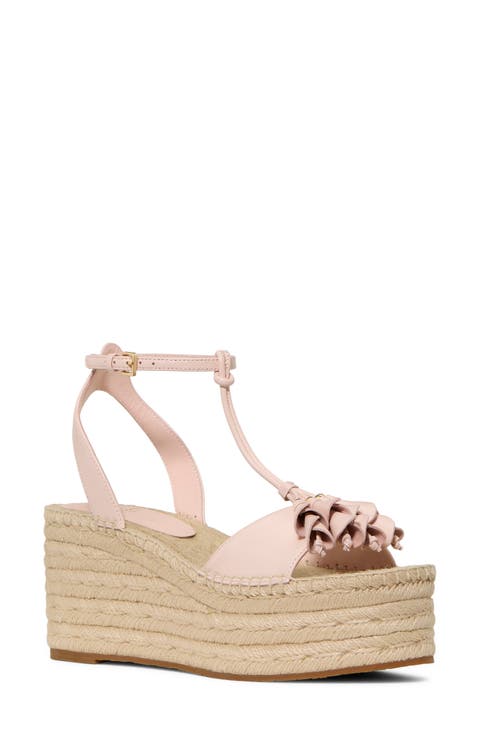 ankle strap espadrille platform wedge sandal (Women)