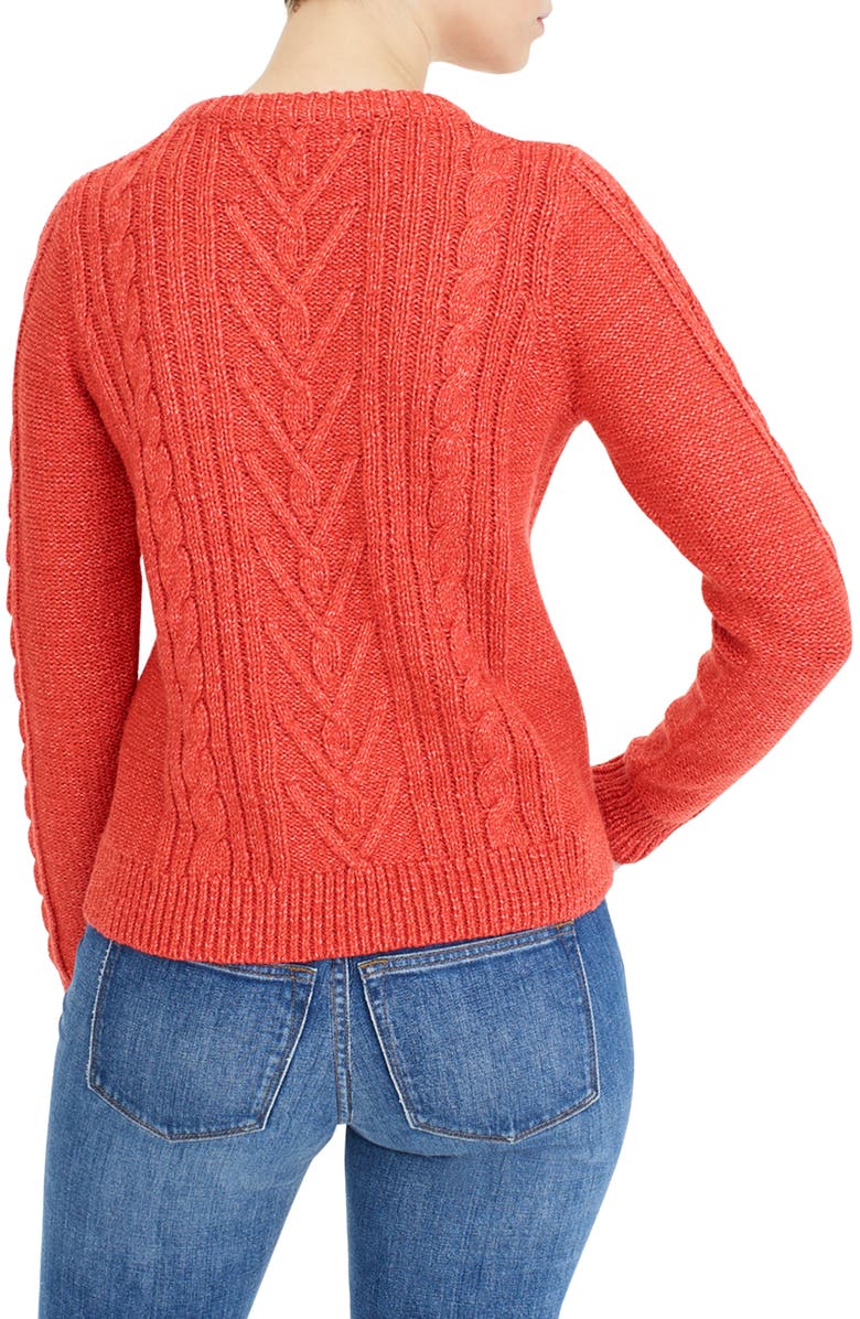 J.Crew The Reeds X J.Crew Cable Knit Sweater, Alternate, color,