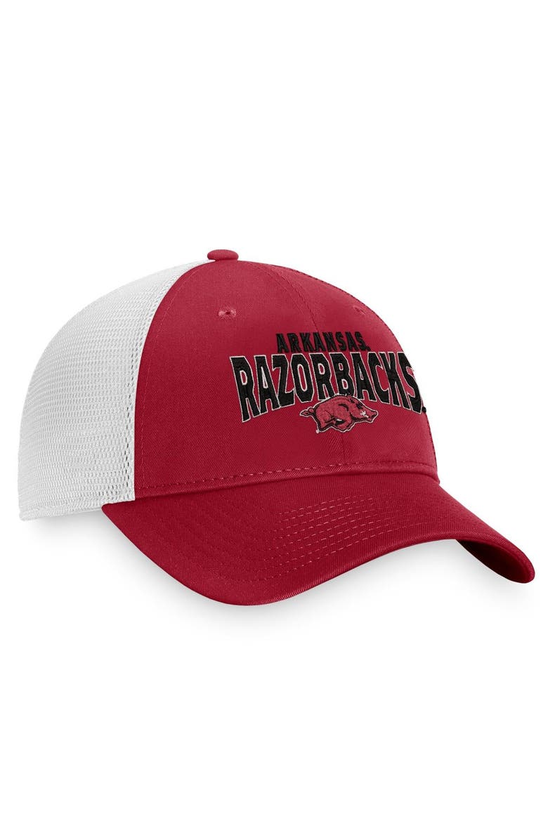 TOP OF THE WORLD Men's Top of the World Cardinal Arkansas Razorbacks Breakout Trucker Snapback Hat, Alternate, color, Cardinal