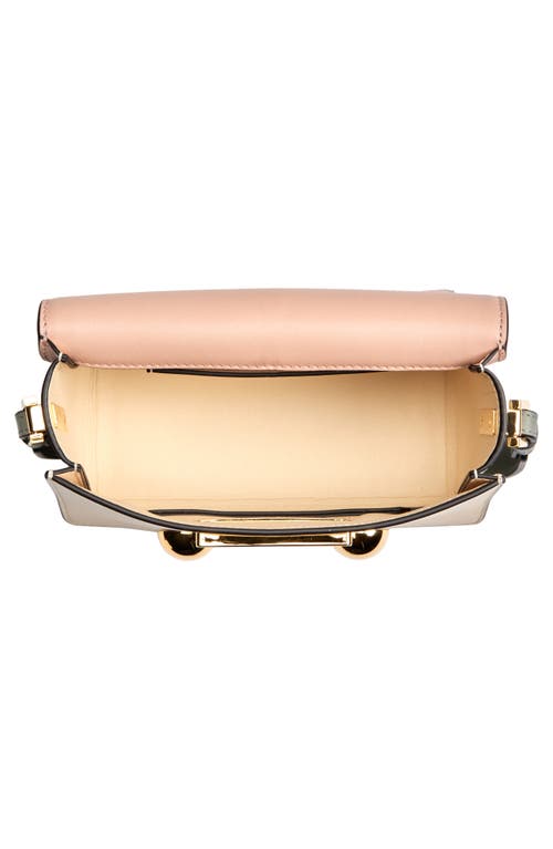 Marni Multicolor Leather Trunkaroo Mini Shoulder Bag In Camelia/shell/storm
