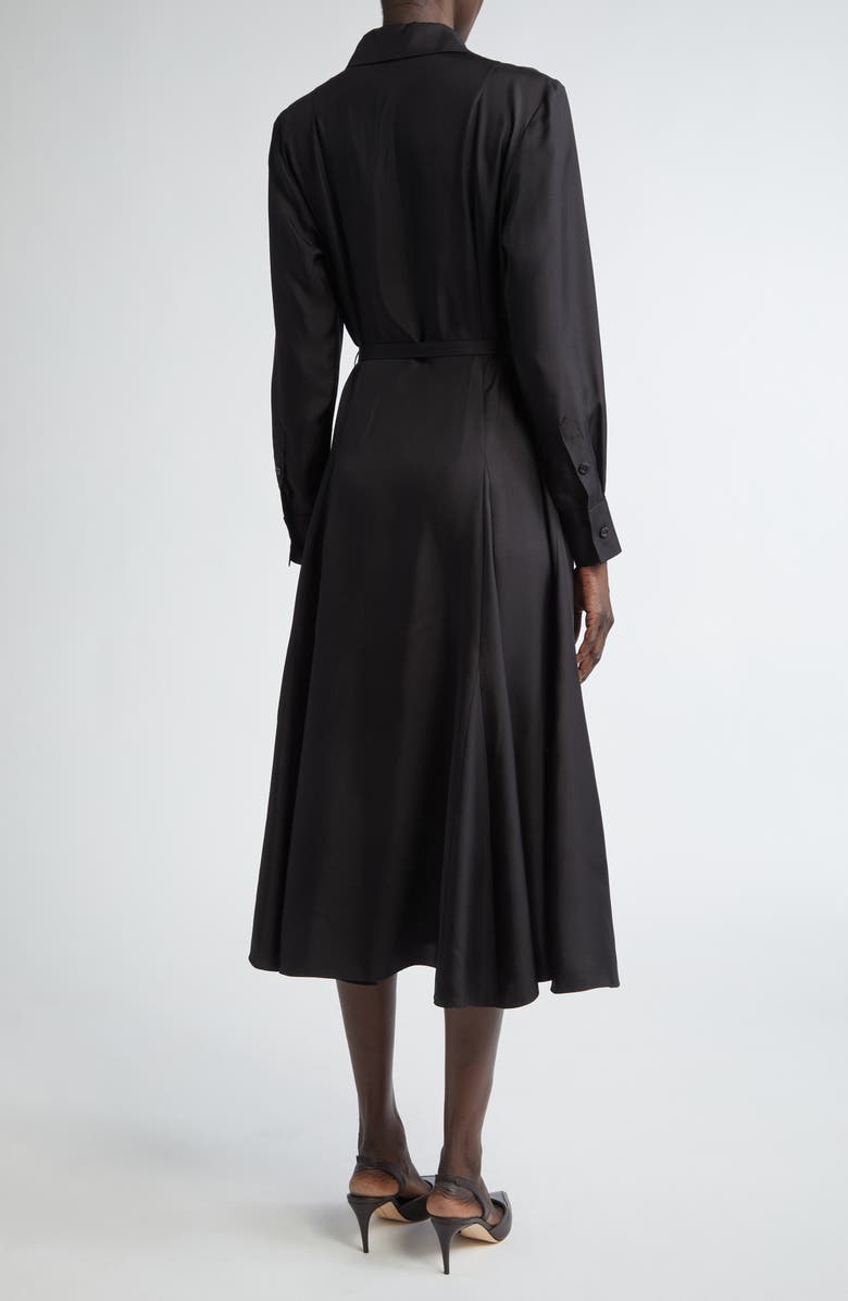 Emilia Wickstead Riko Long Sleeve Silk Twill Midi Shirtdress, Alternate, color, 