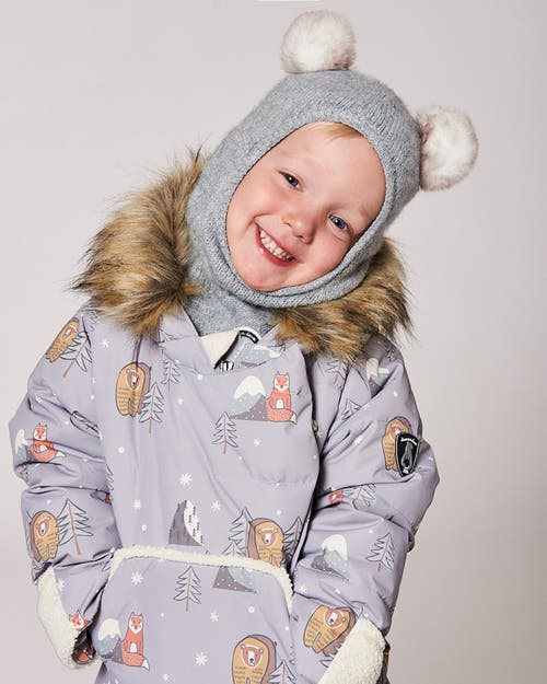 Deux Par Deux Gender Inclusive Knit Balaclava In Gray