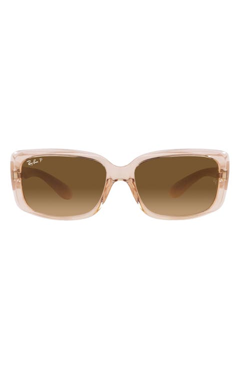 58mm Gradient Rectangular Sunglasses