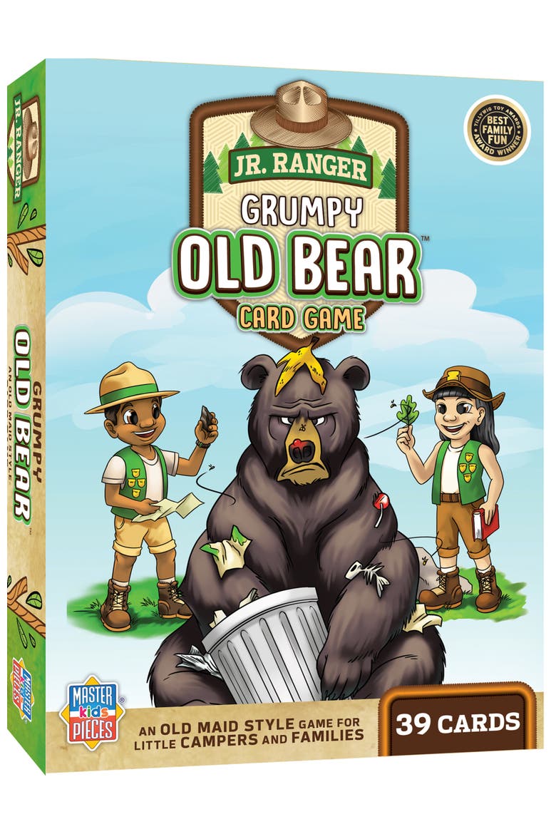 Jr. Ranger Grumpy Old Bear Card Game, Main, color, Multicolor
