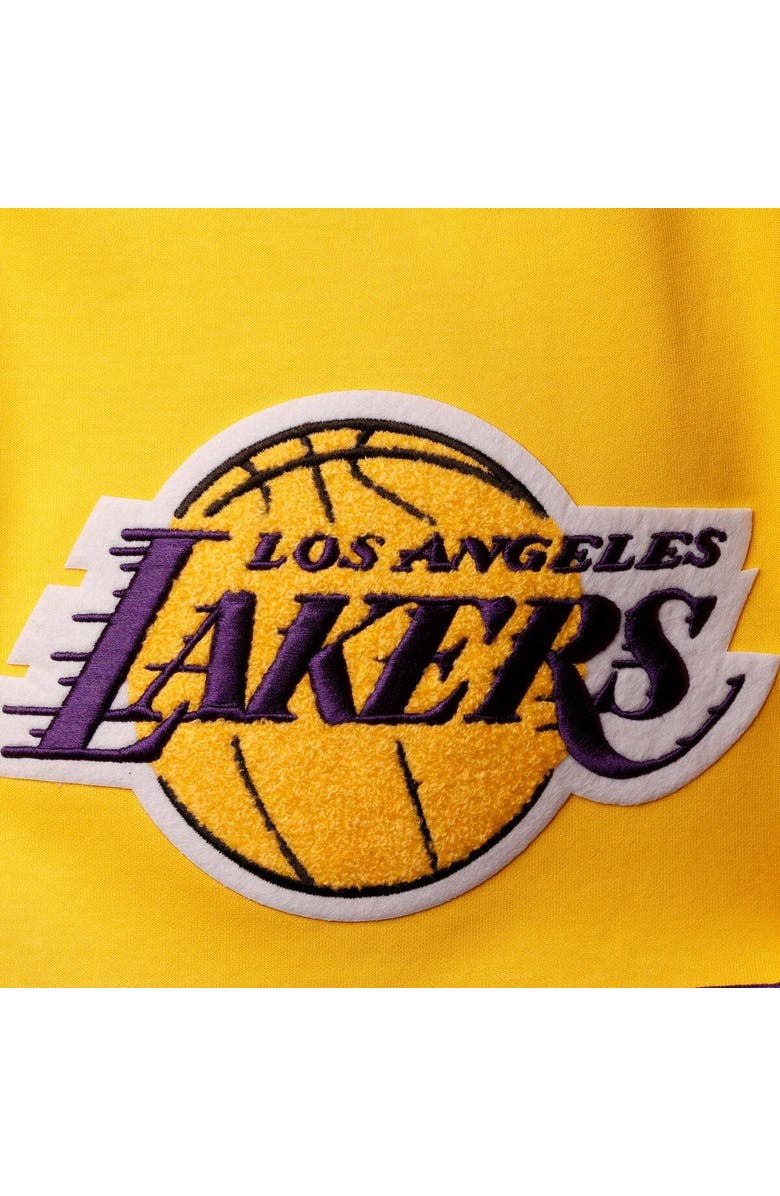 PRO STANDARD Men's Pro Standard Gold Los Angeles Lakers Chenille Shorts, Alternate, color,