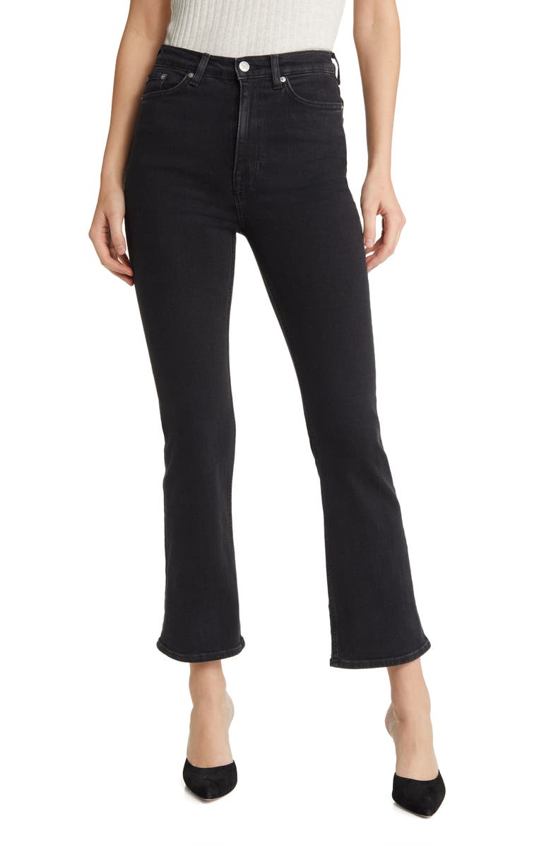 & Other Stories High Waist Ankle Crop Flare Jeans, Main, color, 
