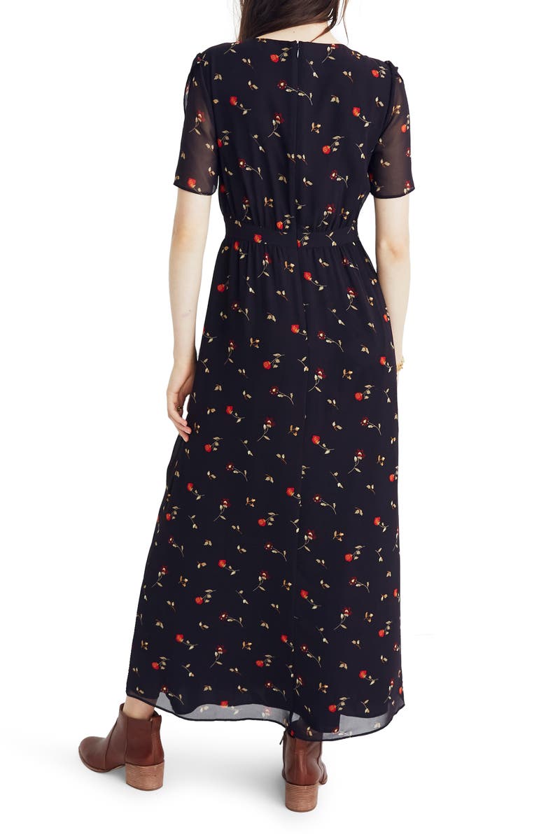 Madewell Tulip Sleeve Maxi Dress, Alternate, color, 