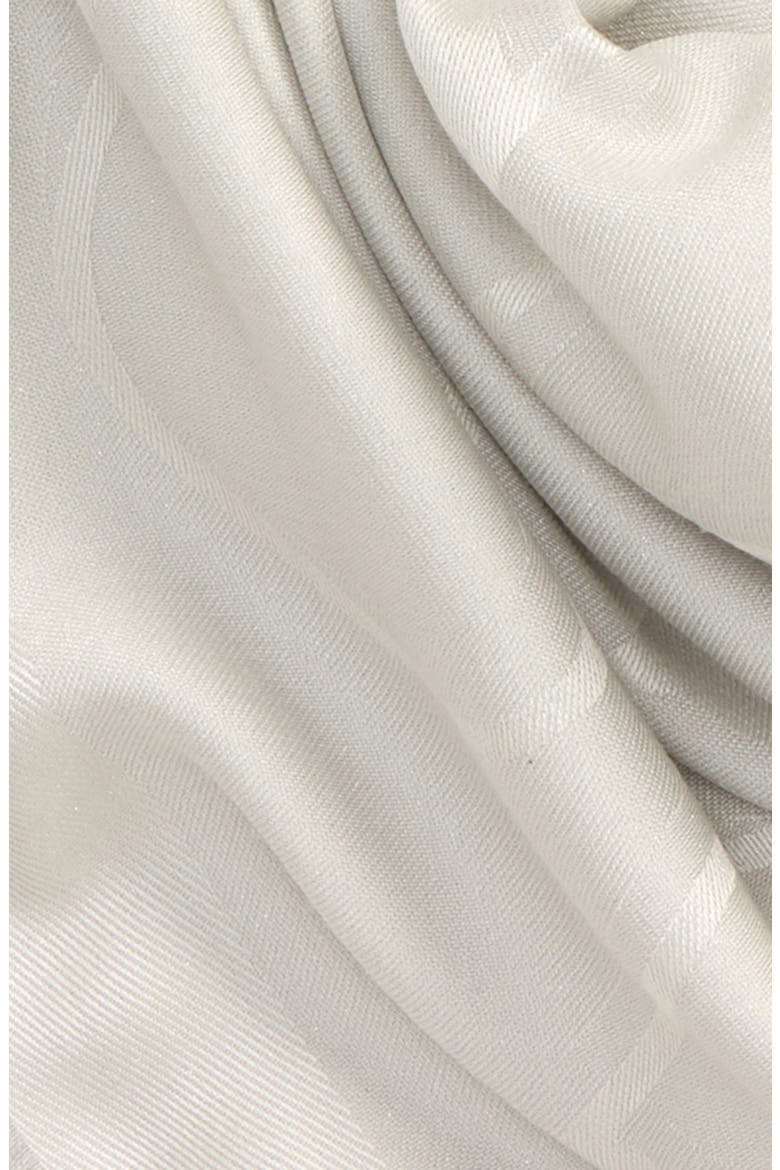VLOGO Silk Blend Scarf, Alternate, color, IVORY/ ARGENTO