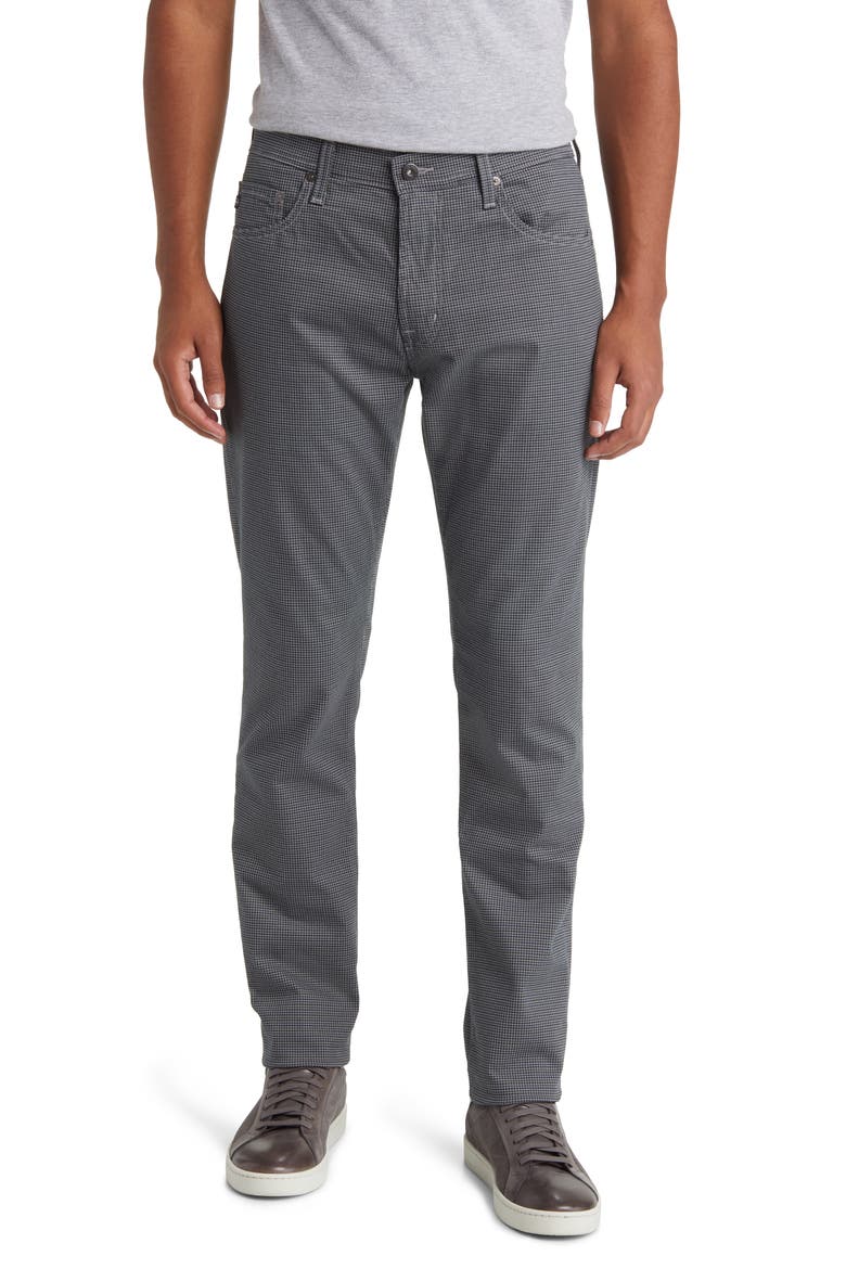Men's Tellis Grid Slim Fit Pants, Main, color, SAUNTER GREEN MULTI