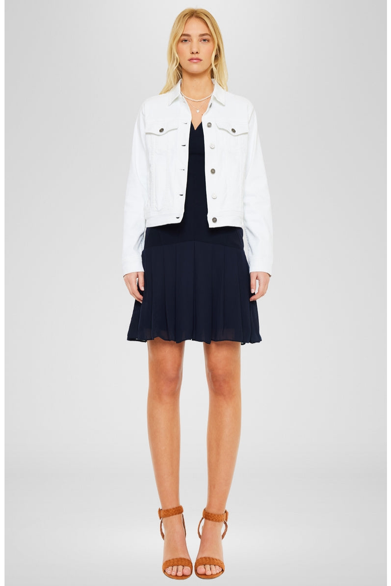 Yumi Denim Jacket, Alternate, color, White