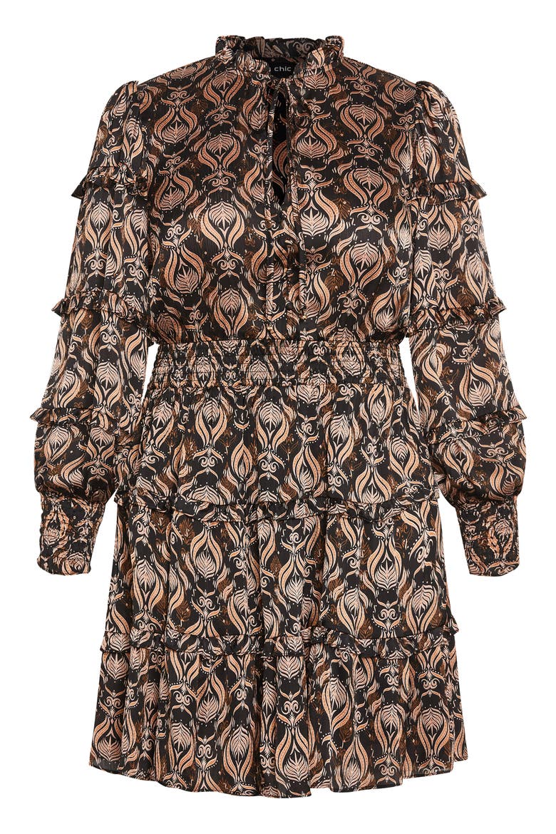 Mira Ruffle Long Sleeve Dress, Alternate, color, PRINT