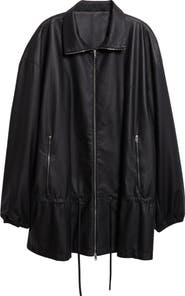 Alexander Wang Drop Waist Leather Jacket