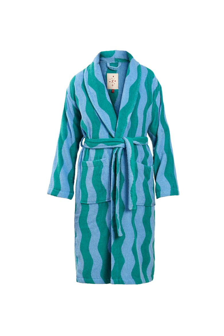 Tabea 100% Cotton Bathrobe, Alternate, color, Blue