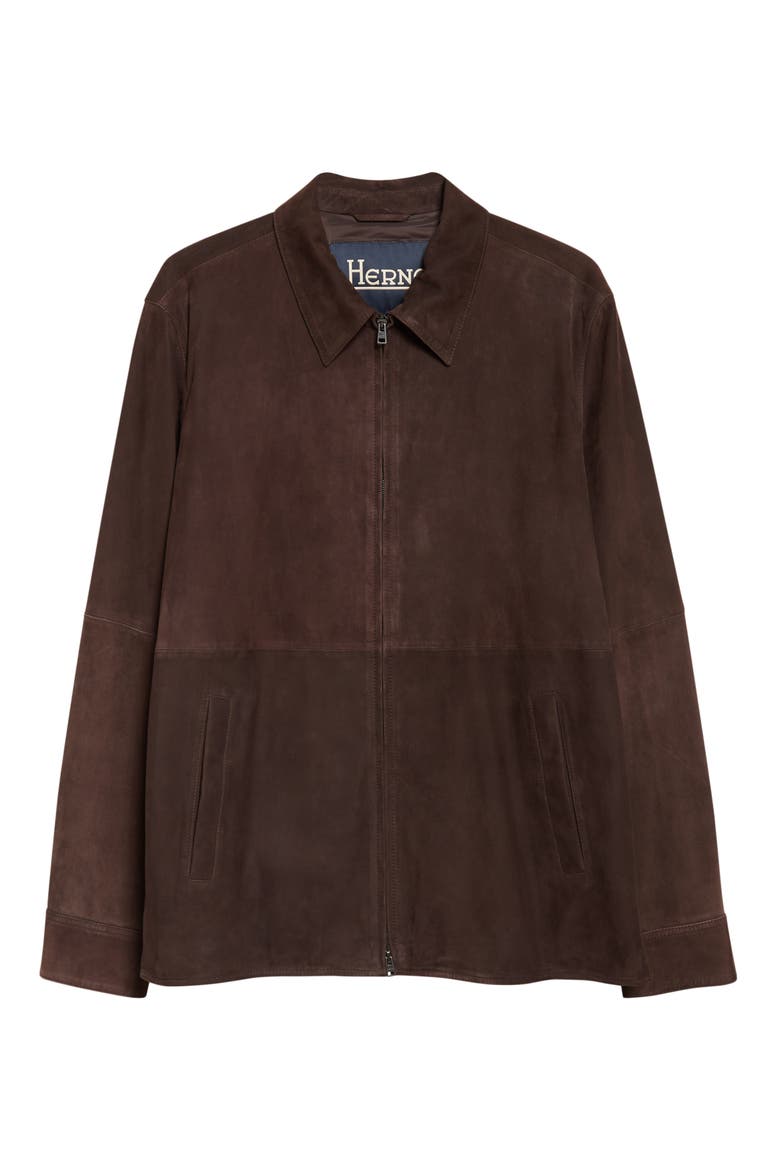 Suede Zip Jacket, Main, color, CHOCOLATE