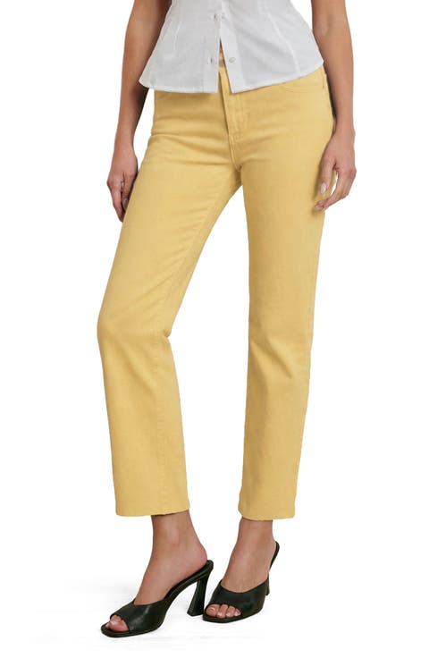 The Valentina Super High Waist Straight Leg Jeans (Golden)