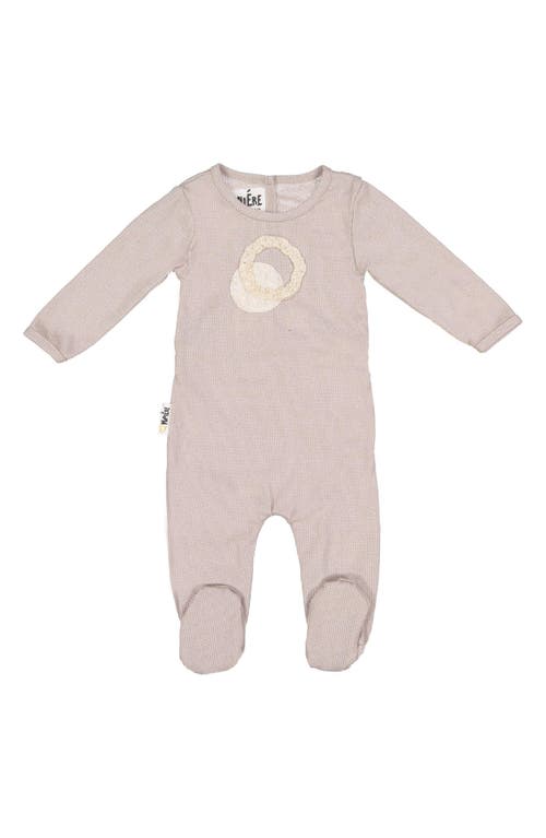 Maniere Manière Shadow Stripe Footie In Neutral