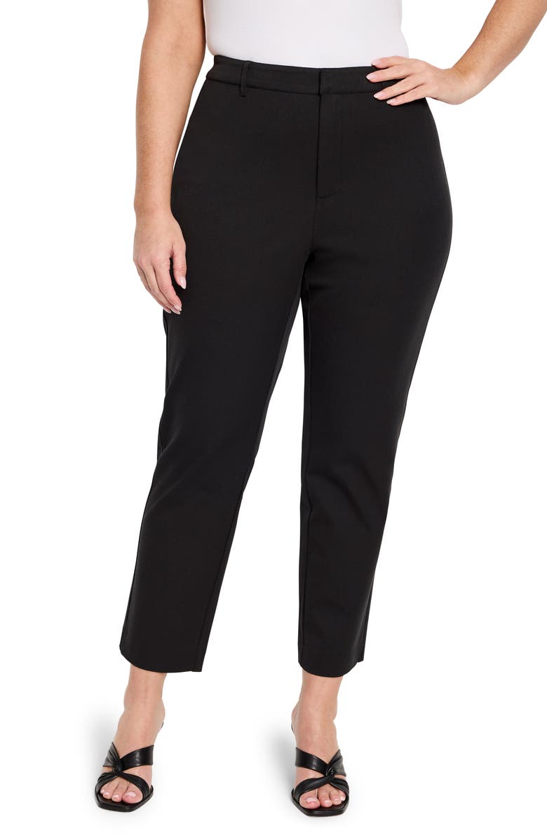NIC+ZOE Copley Ankle Straight Leg Pants, Main, color, Black Onyx