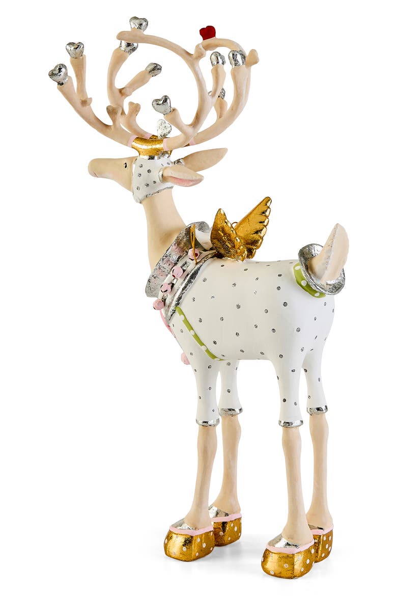 Patience Brewster Moonbeam Cupid Reindeer Decoration, Alternate, color, WHITE