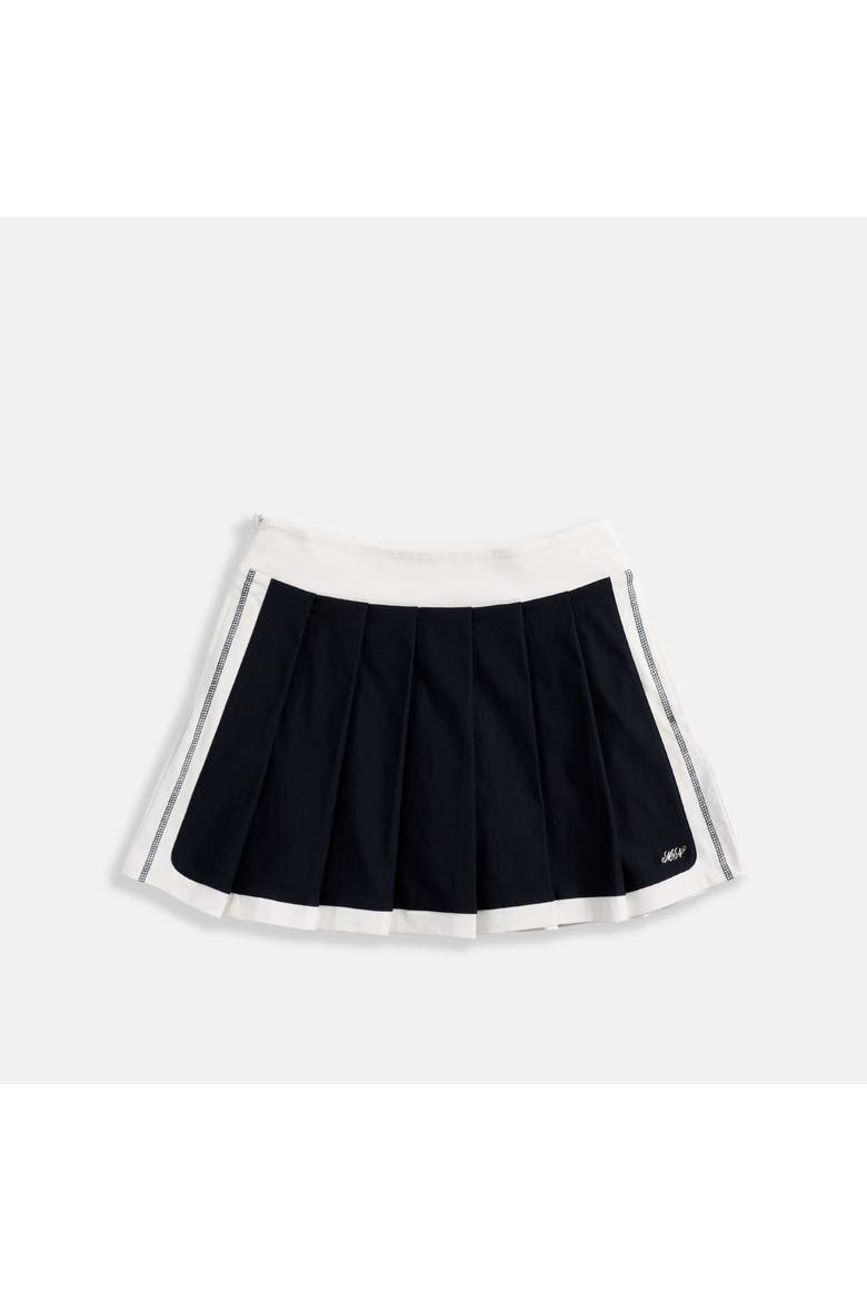 Pleated Tennis Skirt, Main, color, Navy/White
