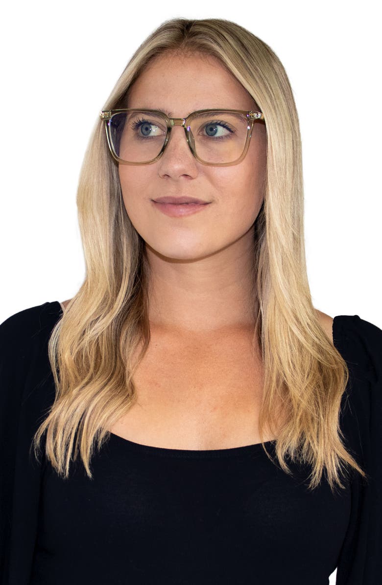 Fifth & Ninth Frankie 62mm Square Blue Light Blocking Glasses, Alternate, color, 