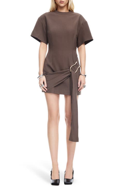Martini Draped Belt Minidress