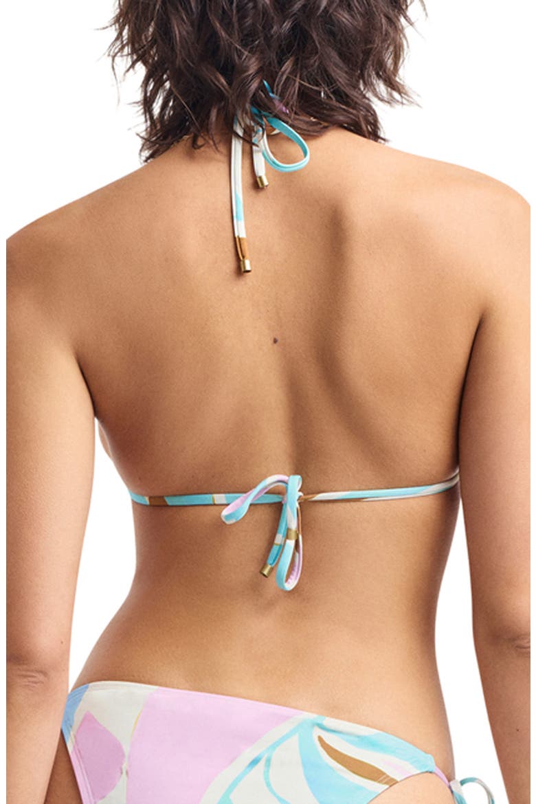 Gia Triangle Bikini Top, Alternate, color, COAST COLORBLOCK