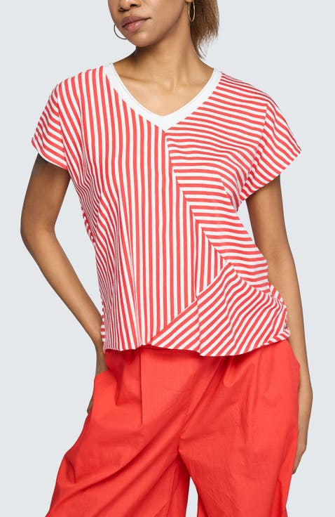 Vanya Striped V-Neck Top