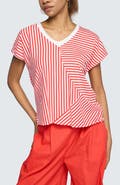 LUUKAA Vanya Striped V-Neck Top
