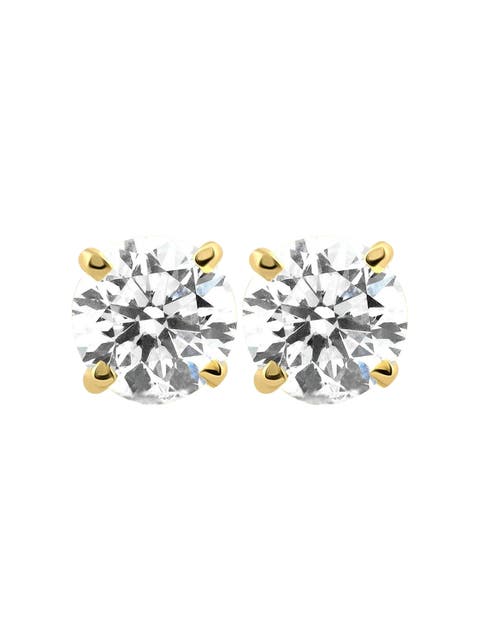 1Ct TDW Diamond Screw Back Studs in 14k Gold Women's Earrings Lab Grown